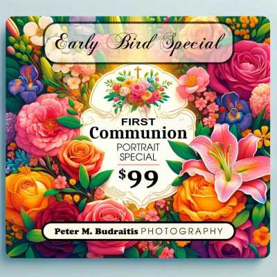 Early Bird Portrait Session Flowery Template